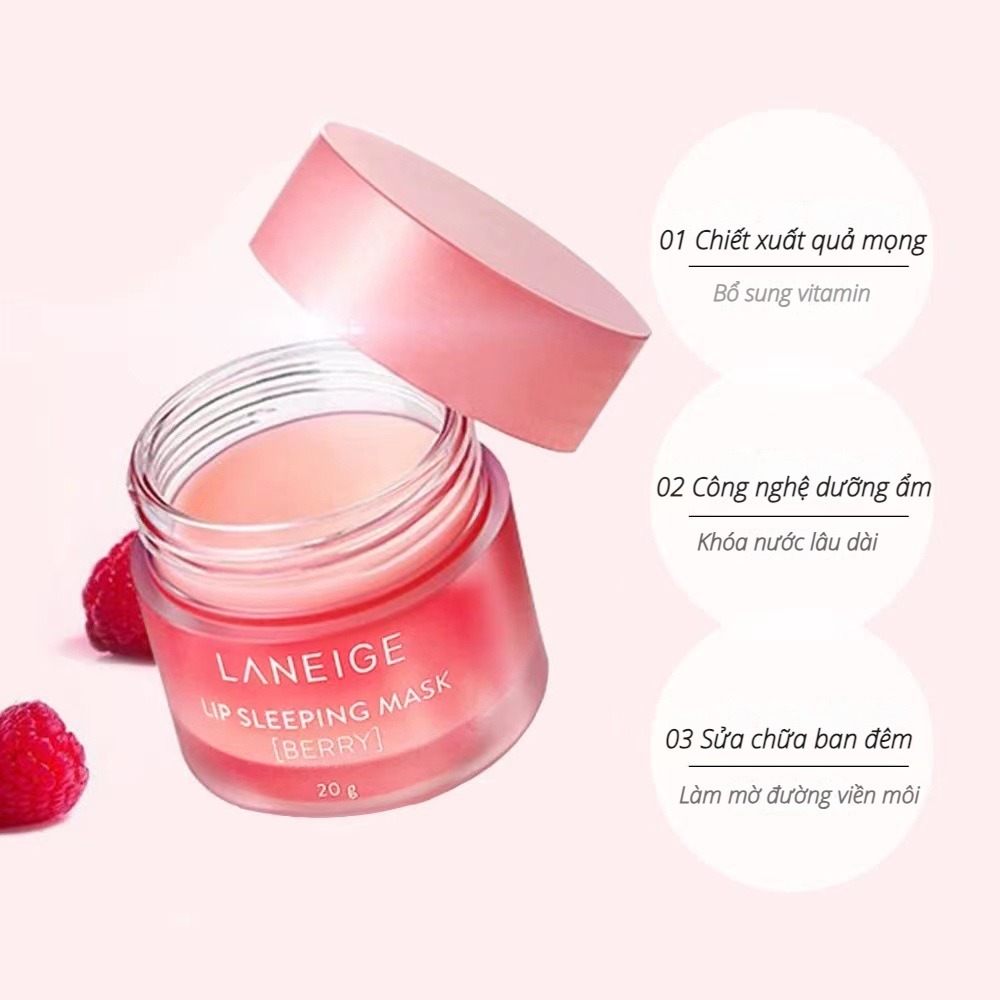 Lewdo Mặt Nạ Ngủ Dưỡng Ẩm Tẩy Tế Bào Chết Cho Môi 3g / 20g