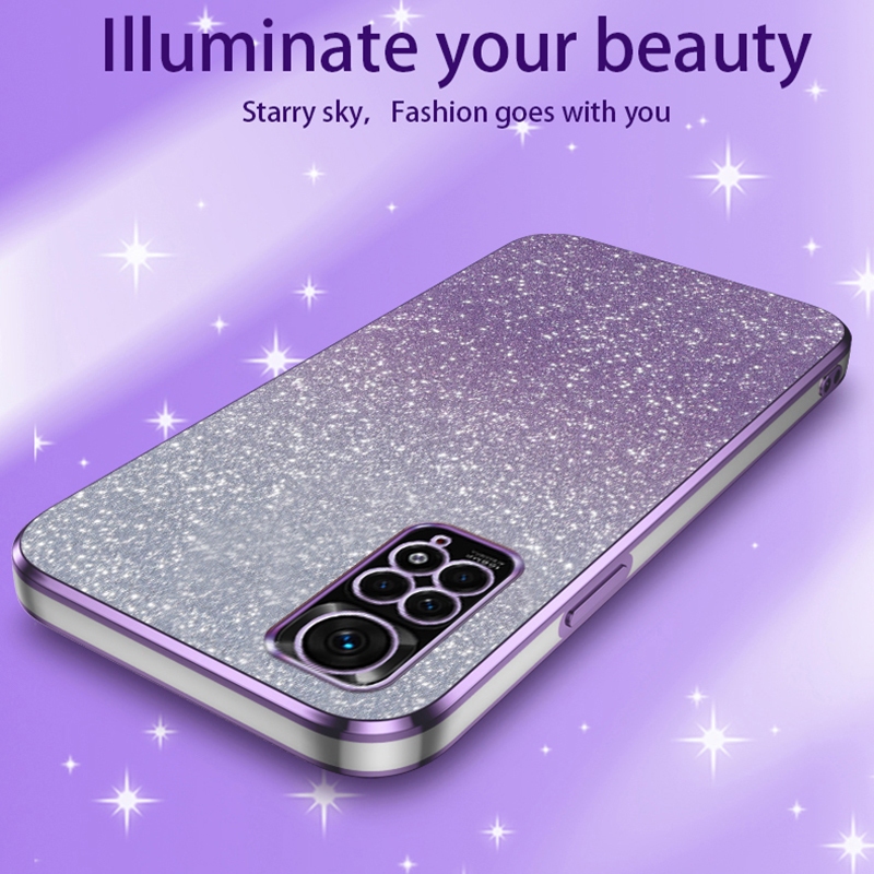 Ốp Điện Thoại Mềm Trong Suốt Mạ Điện Lấp Lánh Cho xiaomi redmi note 11s 11 10s 10 9s 9 pro max