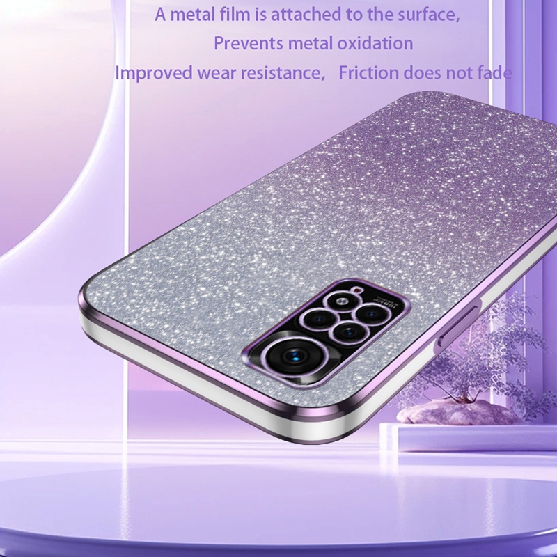 Ốp Điện Thoại Mềm Trong Suốt Mạ Điện Lấp Lánh Cho xiaomi redmi note 11s 11 10s 10 9s 9 pro max