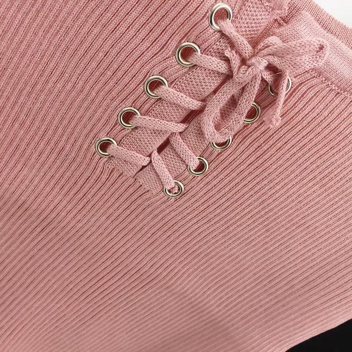 Phụ nữ blouse dệt Bông vàng t-shirt chéo cà vạt đầu ngắn tay áo đầu