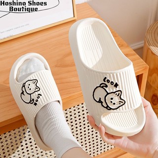 Dép Đi Trong Nhà Chống Trượt Chống Nước In Hình Mèo Dễ Thương Phong Cách Hàn Quốc Cho Nữ