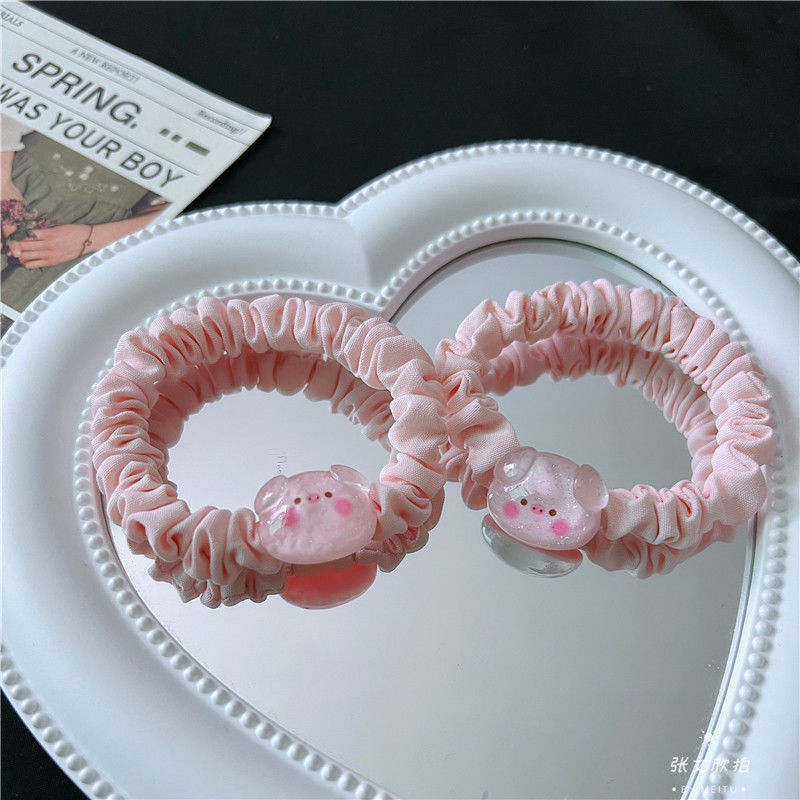 Miumiua🔮Scrunchies Dây Cột Tóc Cao Su Co Giãn Hình Thỏ Dễ Thương Cho Nữ 2023