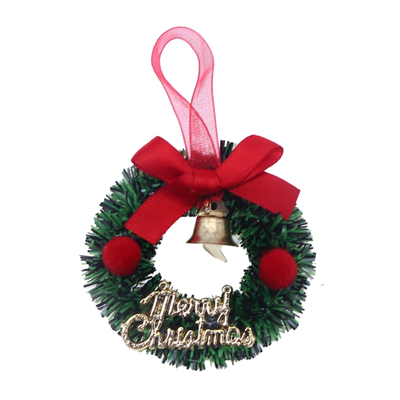 Ponajimy 1 Vòng Hoa Giáng Sinh Mini 6cm Trang Trí Nhà Búp Bê