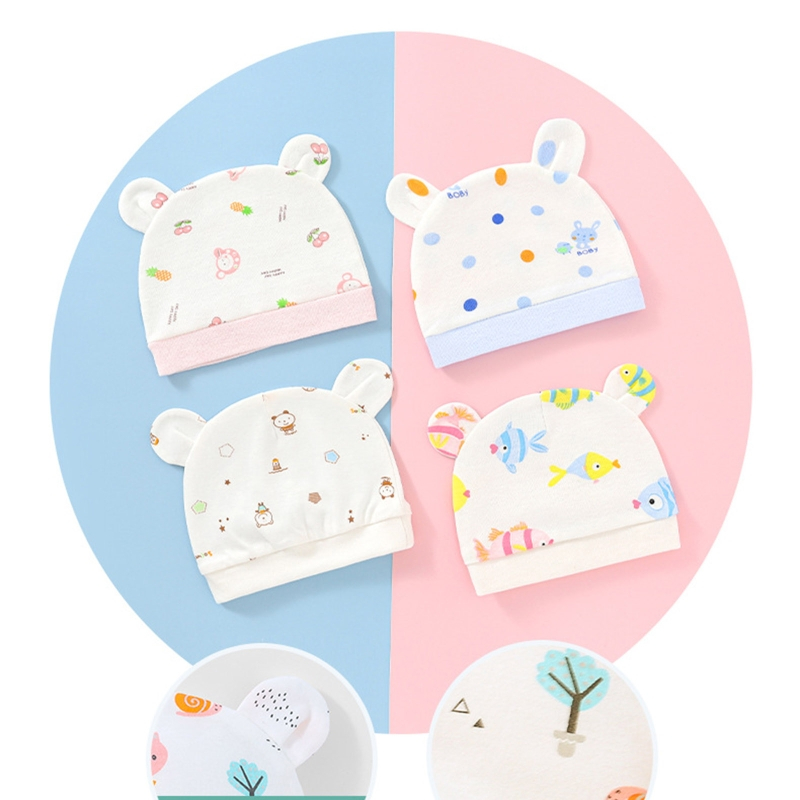 Bộ Găng Tay + Mũ + Găng Tay + Găng Tay Chống Trầy Xước In Họa Tiết Hoạt Hình Dễ Thương