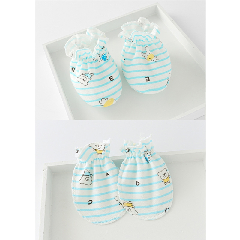 Bộ Găng Tay + Mũ + Găng Tay + Găng Tay Chống Trầy Xước In Họa Tiết Hoạt Hình Dễ Thương