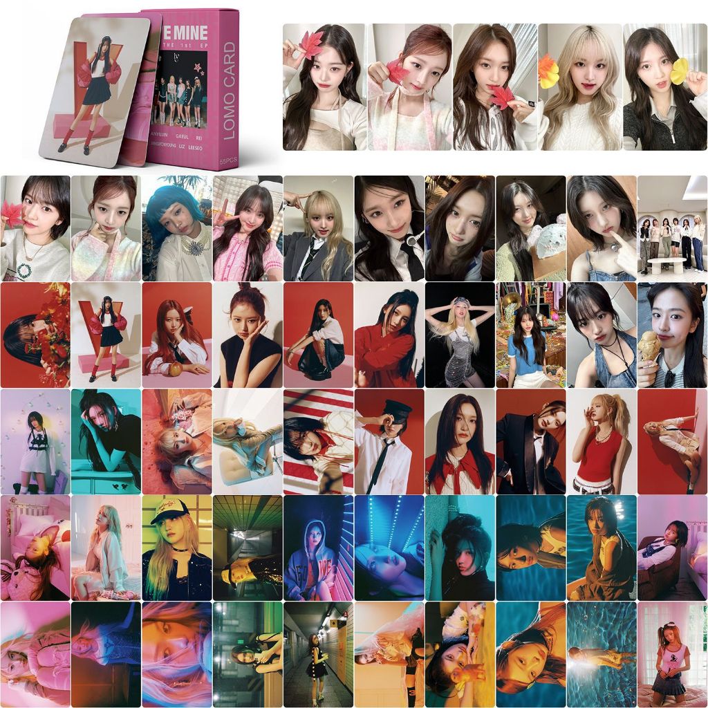 50-55 cái / hộp wonyoung ive photocards solo album magazine bìa laser hologram lomo cards kpop postcards series giá rẻ ht