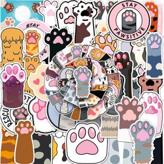 Bộ 50 Hoạt Hình Mèo Dễ Thương Chân Graffiti Chống Thấm Nước Dán Cho DIY Điện Thoại Laptop Notebook Guitar Xe Đạp Mũ Bảo Hiểm Trang Trí Decal