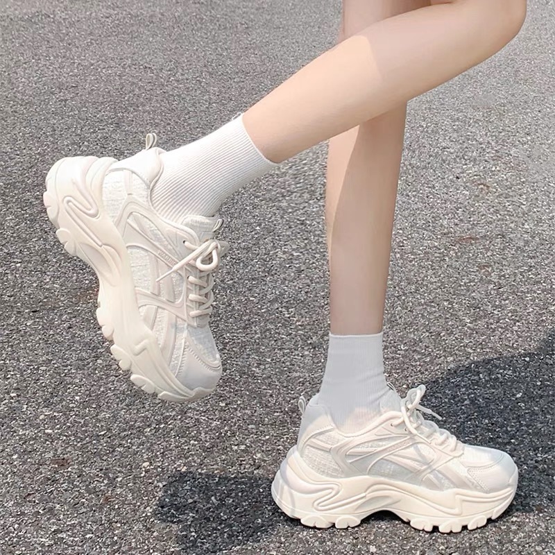 Giày Thể Thao Đế Dày Tăng Chiều Cao 3-5cm Mềm Mại Và Thoáng Khí Thời Trang Cho Nữ