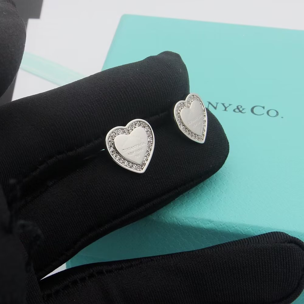 Bông Tai Mạ Bạc 925 Hình Trái Tim Đơn Giản Thời Trang Năm 2023