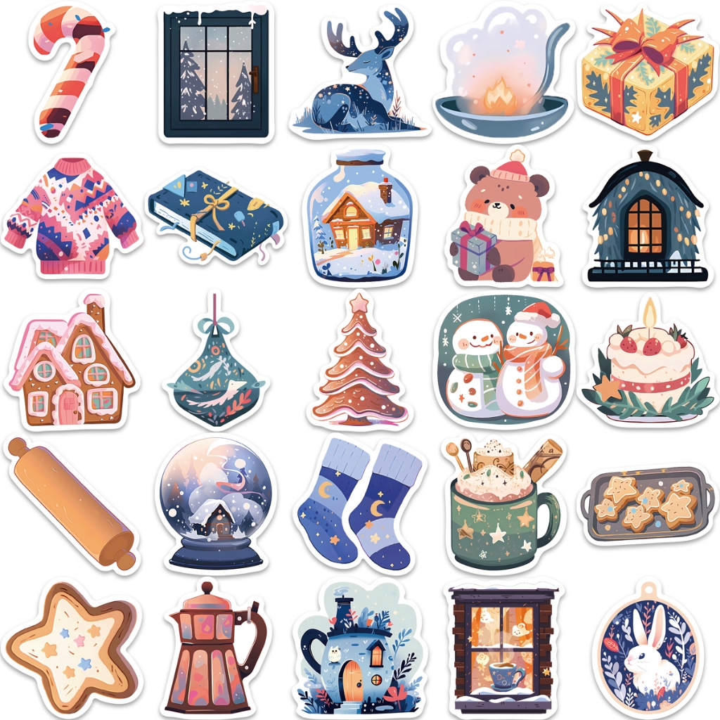 Set 50 Miếng Dán Hoạt Hình graffiti Chống Nước Trang Trí Vali laptop Xe Hơi diy