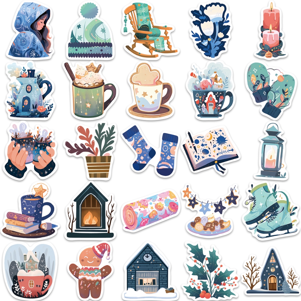 Set 50 Miếng Dán Hoạt Hình graffiti Chống Nước Trang Trí Vali laptop Xe Hơi diy