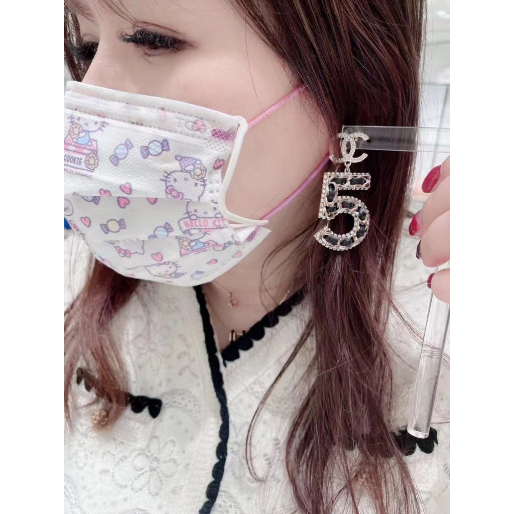 Bông Tai Mạ Bạc 925 Hình 5 Chữ Cái Thời Trang