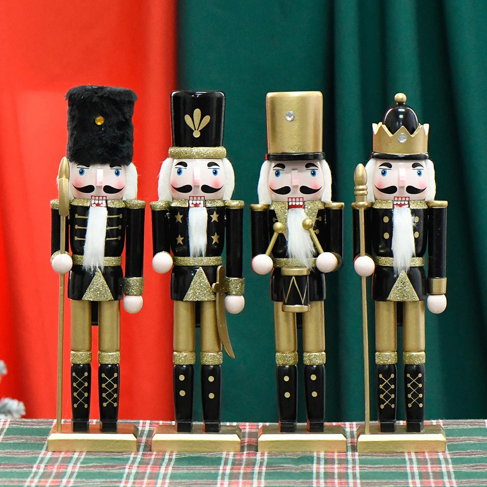 Giáng sinh Nutcracker Gỗ Nutcracker King Solider Figurine Hand