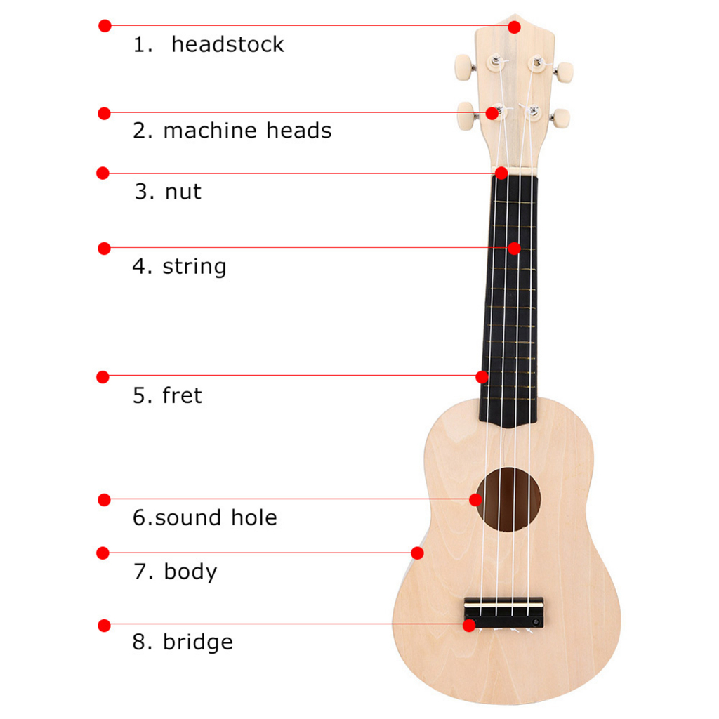 Tự làm Bộ đàn Ukulele Hawaii 21'' cho trẻ em lắp ráp đồ chơi tự AKOASM