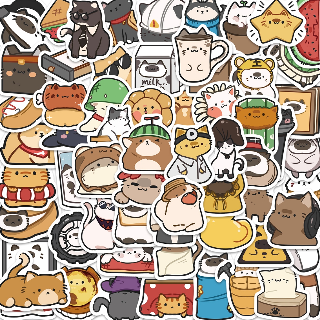 Bộ 80 Miếng Dán Hoạt Hình graffiti Chống Nước Trang Trí Vali laptop Xe Hơi