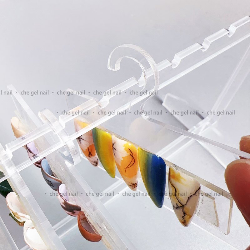 Giá Đỡ Trưng Bày Móng Tay Giả Trong Suốt Kèm 10 Móc Treo Autumn063