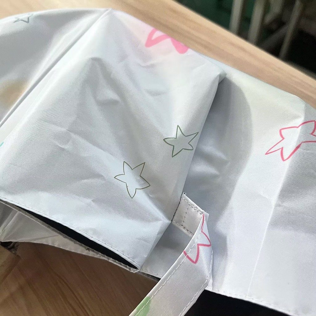 Dù Chính Hãng Họa Tiết Ngôi Sao Xinh Xắn Chất Lượng|Dù Che Mưa Nắng / Mưa Bằng Vinyl Hình Ngôi Sao Dễ Thương Tiện Dụng Cho Học Sinh / Văn Phòng