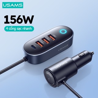 Usams Tẩu Sạc Nhanh 4 Cổng USB 156W Kèm Dây Cáp Dài 1m Cho Điện Thoại / Máy Tính Bảng / Laptop