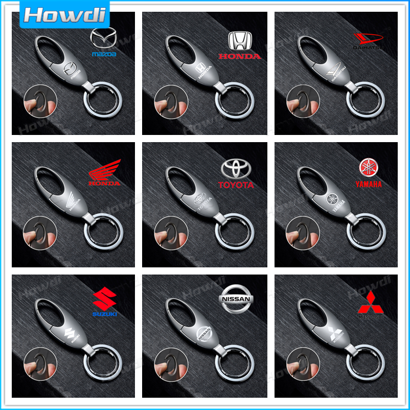 Móc Khóa Kim Loại Hình Giọt Nước Kèm logo Cho Xe Hơi Xe Máy