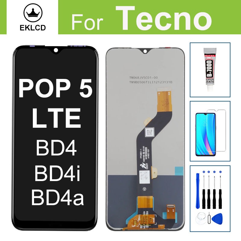 Dành Cho Tecno POP 5 LTE BD4 BD4i BD4a Màn Hình LCD Bộ Số Hóa Cảm Ứng Lắp Ráp Các Bộ Phận Thay Thế