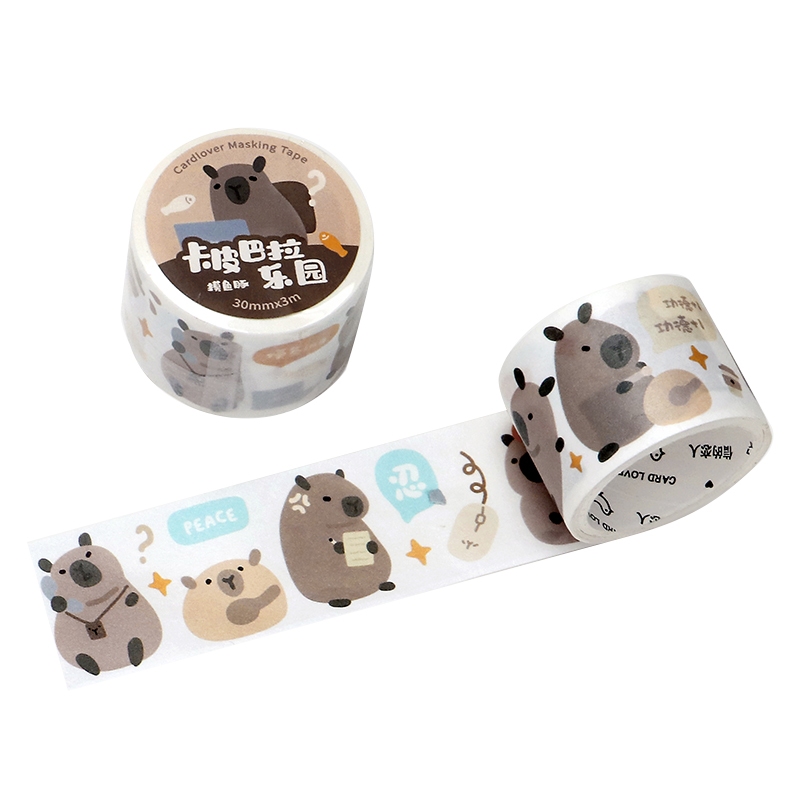 Mr. Paper 300cm/cuộn Washi băng Dễ thương Truyện tranh bọ Động vật hoạt hình Sáng tạo tài khoản Thẻ Gu Nguyên liệu dán Nhật ký DIY Cái cốc Trang trí băng