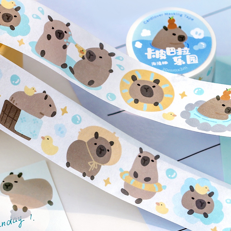 Mr. Paper 300cm/cuộn Washi băng Dễ thương Truyện tranh bọ Động vật hoạt hình Sáng tạo tài khoản Thẻ Gu Nguyên liệu dán Nhật ký DIY Cái cốc Trang trí băng
