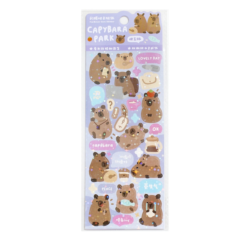 Mr. Paper 1 vé/túi Phim dán Truyện tranh dễ thương bọ Hình dán động vật hoạt hình Đã được cắt Sáng tạo tài khoản Nguyên liệu ghép đôi goolka DIY hình ảnh Ghi chú Hình dán trang trí