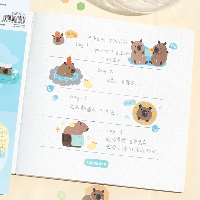 Mr. Paper 1 vé/túi Phim dán Truyện tranh dễ thương bọ Hình dán động vật hoạt hình Đã được cắt Sáng tạo tài khoản Nguyên liệu ghép đôi goolka DIY hình ảnh Ghi chú Hình dán trang trí