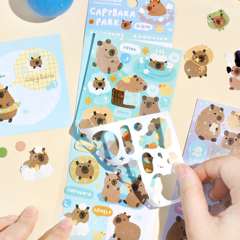 Mr. Paper 1 vé/túi Phim dán Truyện tranh dễ thương bọ Hình dán động vật hoạt hình Đã được cắt Sáng tạo tài khoản Nguyên liệu ghép đôi goolka DIY hình ảnh Ghi chú Hình dán trang trí