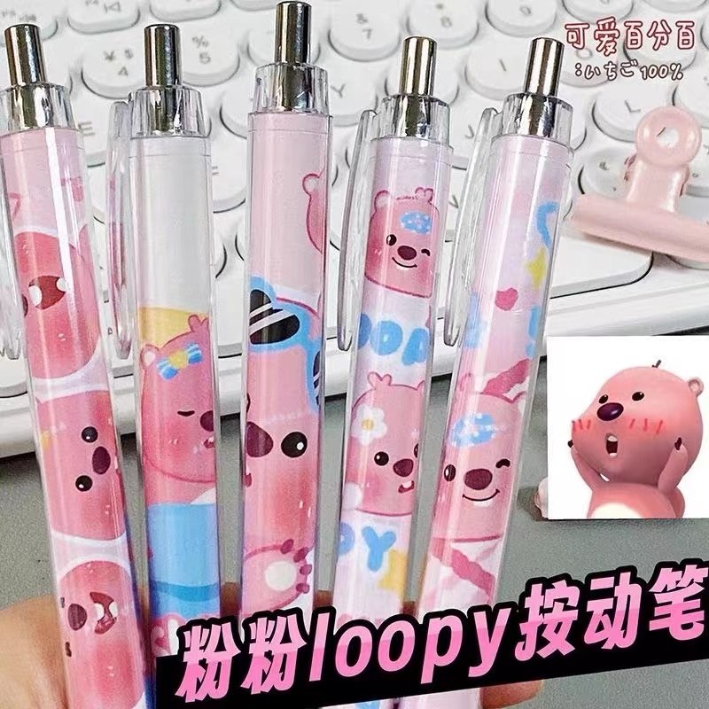 Mới Bút Bi Mực Đen Ngòi 0.5mm Họa Tiết Hoạt Hình Dễ Thương Cho Học Sinh