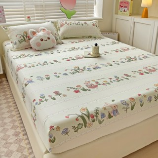 Abraca Dabra Bộ khăn trải giường mềm mại và thoáng khí Bộ khăn trải giường bằng vải cotton tinh khiết có thể giặt được ga trải giường m9/1m2/1m5/1m8