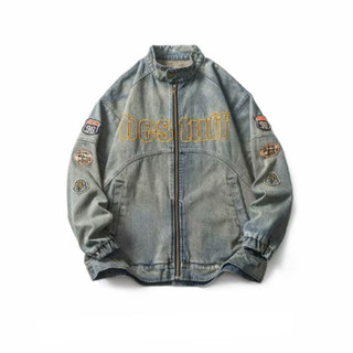 Áo Khoác denim Dáng Rộng Thời Trang Thu Đông Cho Nam Nữ