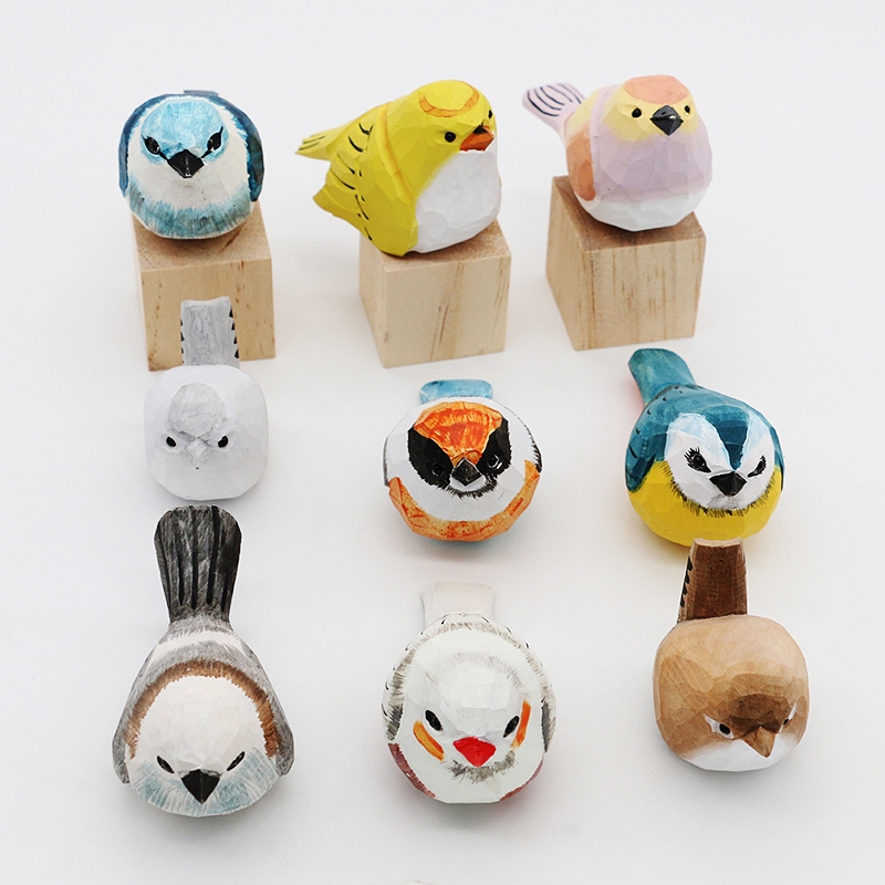 Mô Hình Chim Gỗ Robin Phong Cách Bắc Âu Độc Đáo Trang Trí Nhà Cửa / Sân Vườn