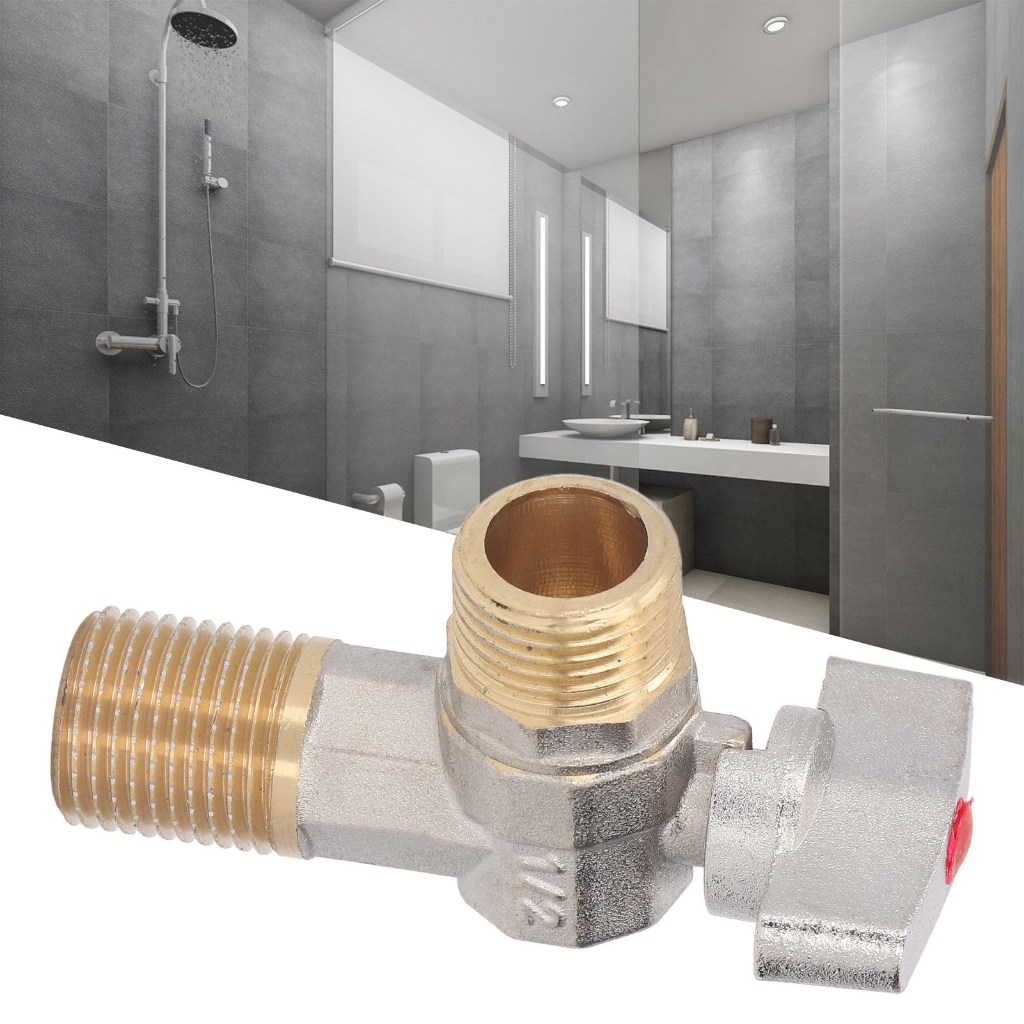 Bán buôn G1/2 Van tam giác bằng đồng thau dòng chảy lớn chặn góc nước nóng lạnh cho phòng tắm nhà bếp