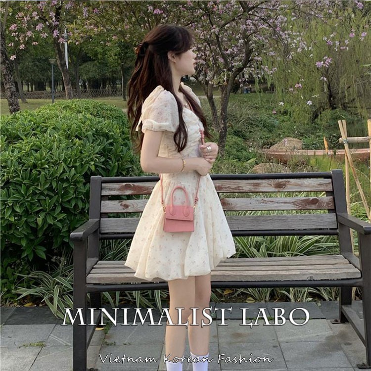 Đầm voan ngắn Minimalist Labo thời trang chất lượng cao
