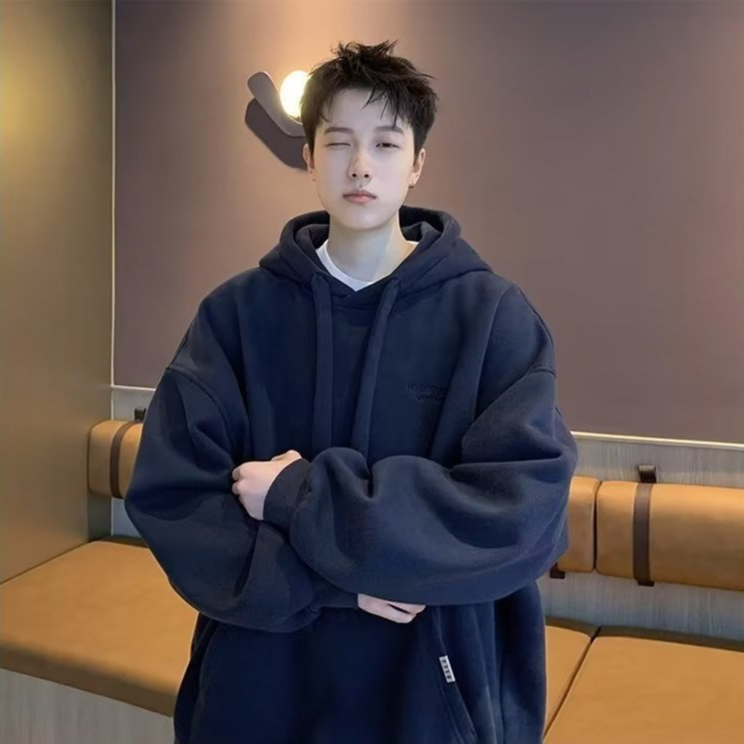 Áo hoodie Dáng Rộng Phong Cách Hàn Quốc Thời Trang Cho Cặp Đôi