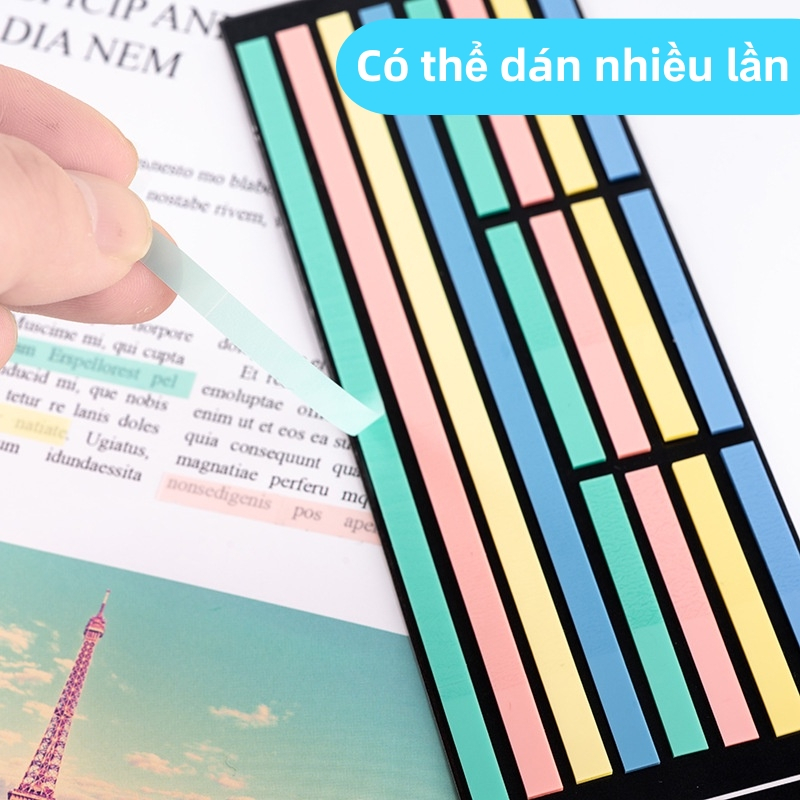 Giấy Ghi Chú Siêu Mỏng Màu Trơn Dùng Ghi Chú Macaron Cho Học Sinh