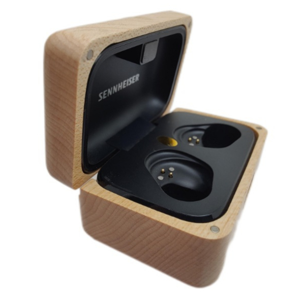 For Sennheiser Momentum True Wireless 3 case,trường hợp bảo vệ tai nghe bằng gỗ rắn
