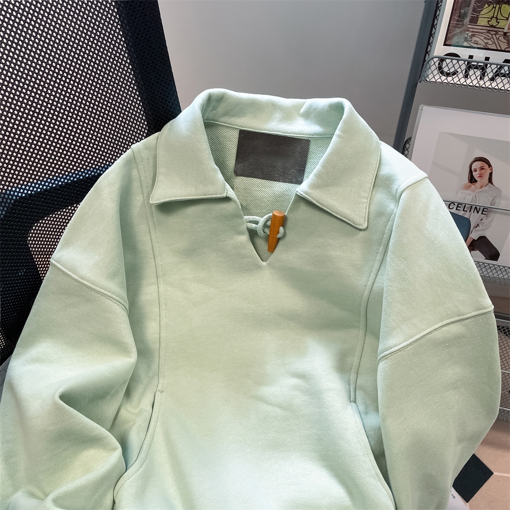 Áo sweater polo Dáng Rộng Phong Cách vintage Mỹ Thời Trang Xuân Thu