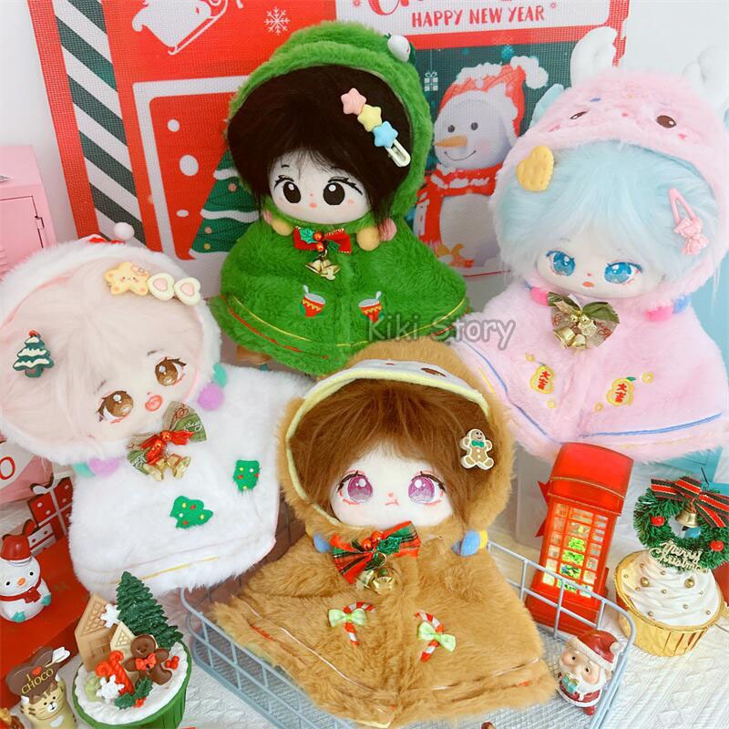 20CM áo noel Quần áo búp bê  đồ noel Doll Clothes Búp Bê Nhồi Bông Hình Ông Già Noel Mặc Áo Choàng Giáng Sinh 20cm Kèm Khăn Choàng Dễ Thương nct127