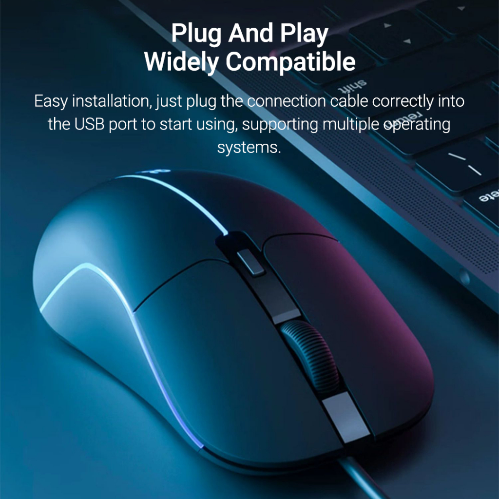 Xiaomi Chuột Máy Tính acer m115 Hiệu Ứng Ánh Sáng Nhiều Màu Sắc 800 / 1600 / 2400 / 3200dpi