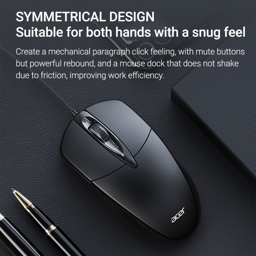 Chuột Máy Tính xiaomi youpin acer m119 1000dpi Có Dây usb Tiện Dụng