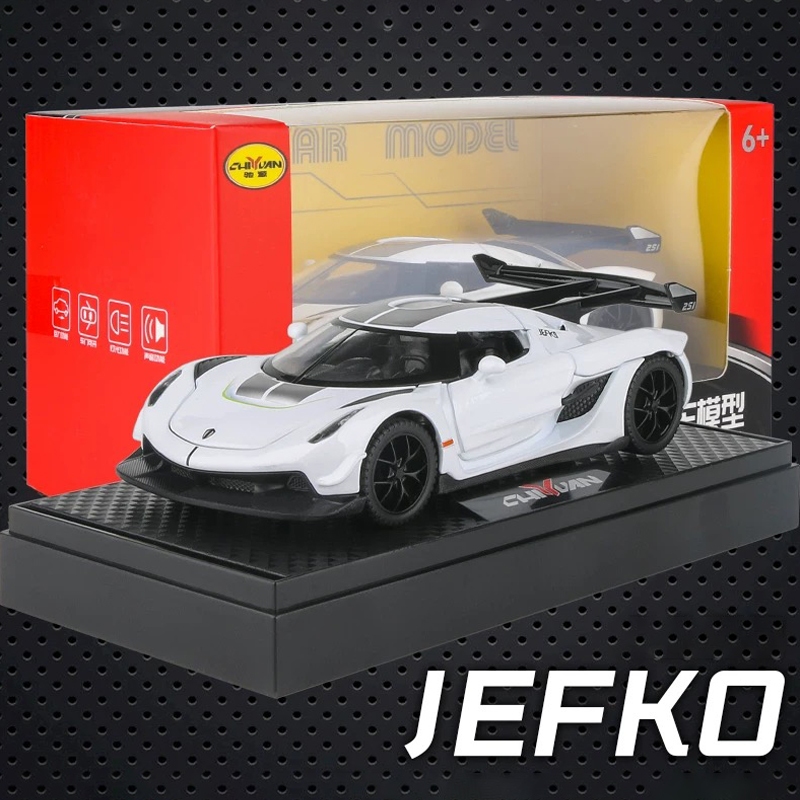 Mô Hình Xe Hơi koenigsegg jefko Hiệu Ứng Ánh Sáng Và Âm Thanh Bằng Hợp Kim Tỉ Lệ 1: 32 Làm Quà Sinh Nhật Cho Bé Trai