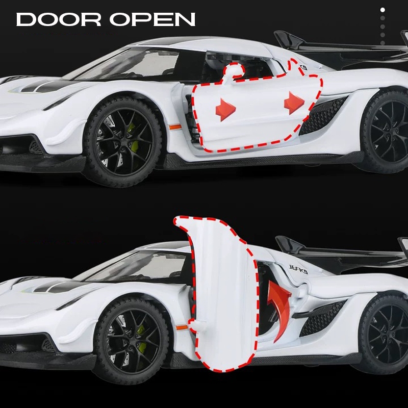 Mô Hình Xe Hơi koenigsegg jefko Hiệu Ứng Ánh Sáng Và Âm Thanh Bằng Hợp Kim Tỉ Lệ 1: 32 Làm Quà Sinh Nhật Cho Bé Trai