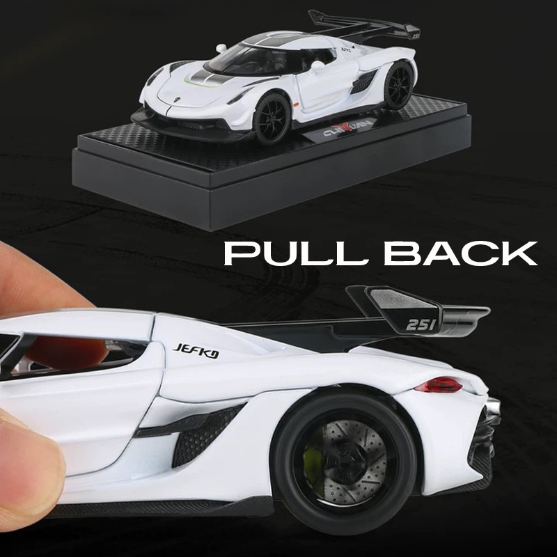 Mô Hình Xe Hơi koenigsegg jefko Hiệu Ứng Ánh Sáng Và Âm Thanh Bằng Hợp Kim Tỉ Lệ 1: 32 Làm Quà Sinh Nhật Cho Bé Trai