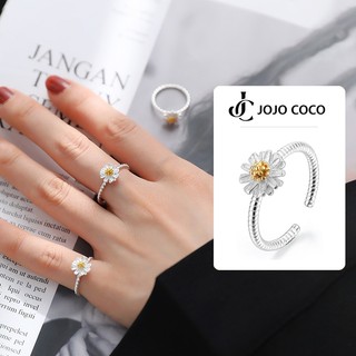 JOJO COCO Nhẫn Dạng Mở Màu Bạc Điều Chỉnh Được