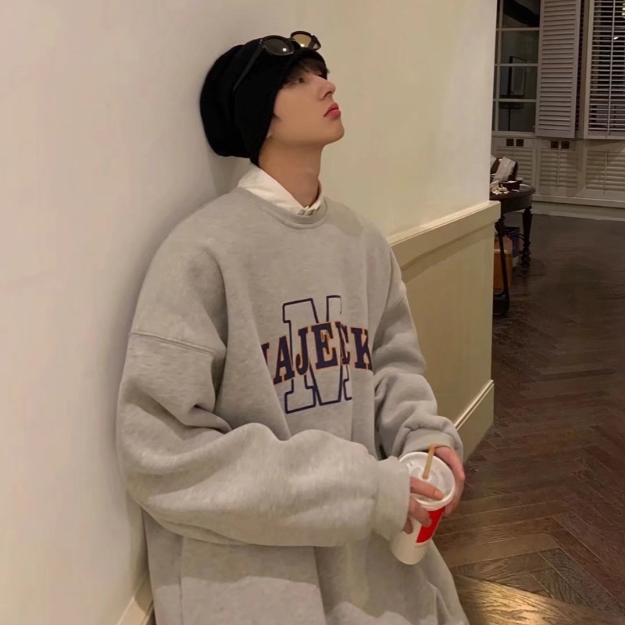 Áo sweater Tay Dài Cổ Tròn Dáng Rộng In Họa Tiết Phong Cách Hàn Quốc Thời Trang Mùa Thu Mới Cho Nam