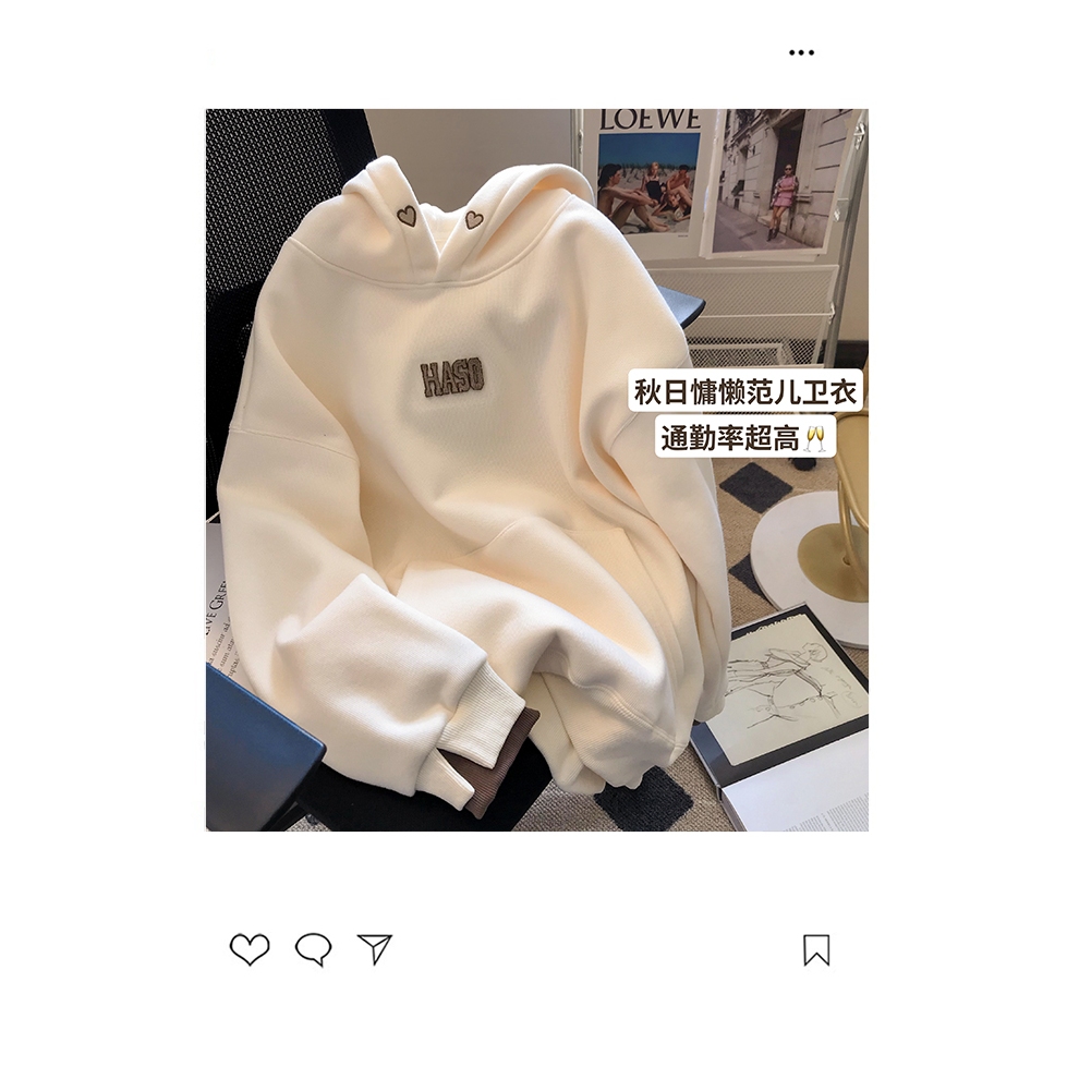 Áo Hoodie Vải Bông Dày Dặn Ấm Áp Thời Trang Mùa Đông Cho Nữ