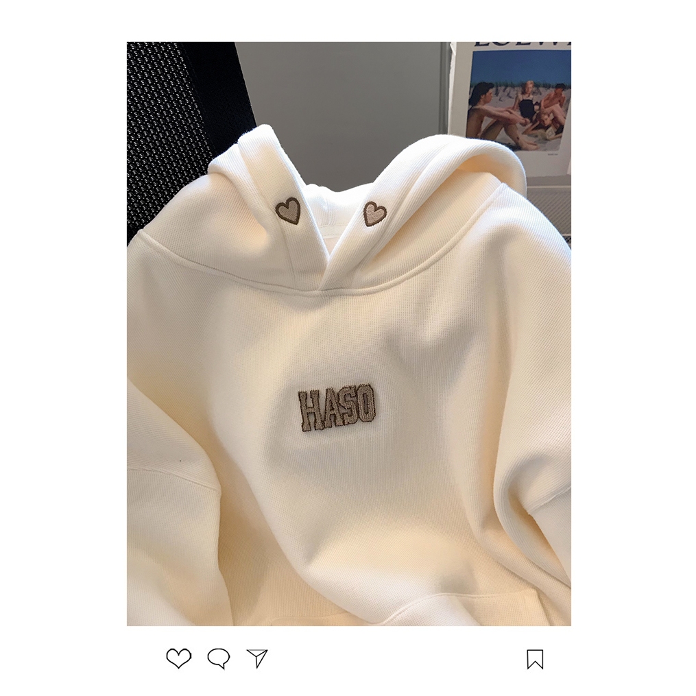 Áo Hoodie Vải Bông Dày Dặn Ấm Áp Thời Trang Mùa Đông Cho Nữ