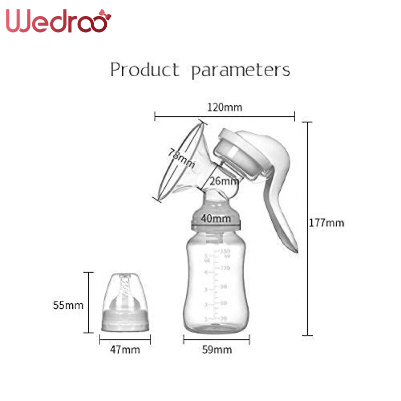 WEDROO Máy hút sữa  Máy hút sữa đa chế độ massage,kích sữa lực hút mạnh không gây đau rát/Phụ kiện máy hút sữa điện đôi realbubee